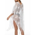 thumbnail image 5 of DYMADE Womens Summer Swim Dress Sunscreen Beach Fringe Sheer Lace Swimsuit Cover-ups, 5 of 5