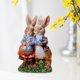 thumbnail image 4 of Escultura de mesa de conejo de Pascua pintada a mano, figurita de conejo Pareja, 4 of 8