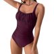 thumbnail image 1 of Traje de Baño de Bikini de Mujer Traje de Baño de Color Sólido Traje de Baño de una Pieza, Ropa de Playa Casual de Poliéster para Uso Diario, Piscina Y Mar de Verano, 1 of 5