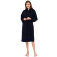 thumbnail image 4 of TowelSelections Women's Waffle Bathrobe 100% Cotton Soft Kimono Spa Bath Robe X-Small/Small Navy, 4 of 5