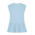 thumbnail image 4 of Niña Vestido de Primavera Estiramiento Suave Cómodo Casual Vestidos Sueltos para 5-14 Años Vestido de Verano de Manga Corta, 4 of 8
