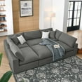 thumbnail image 1 of Modway Commix 6-Piece Down Filled Overstuffed Sectional Sofa in Gray, 1 of 10