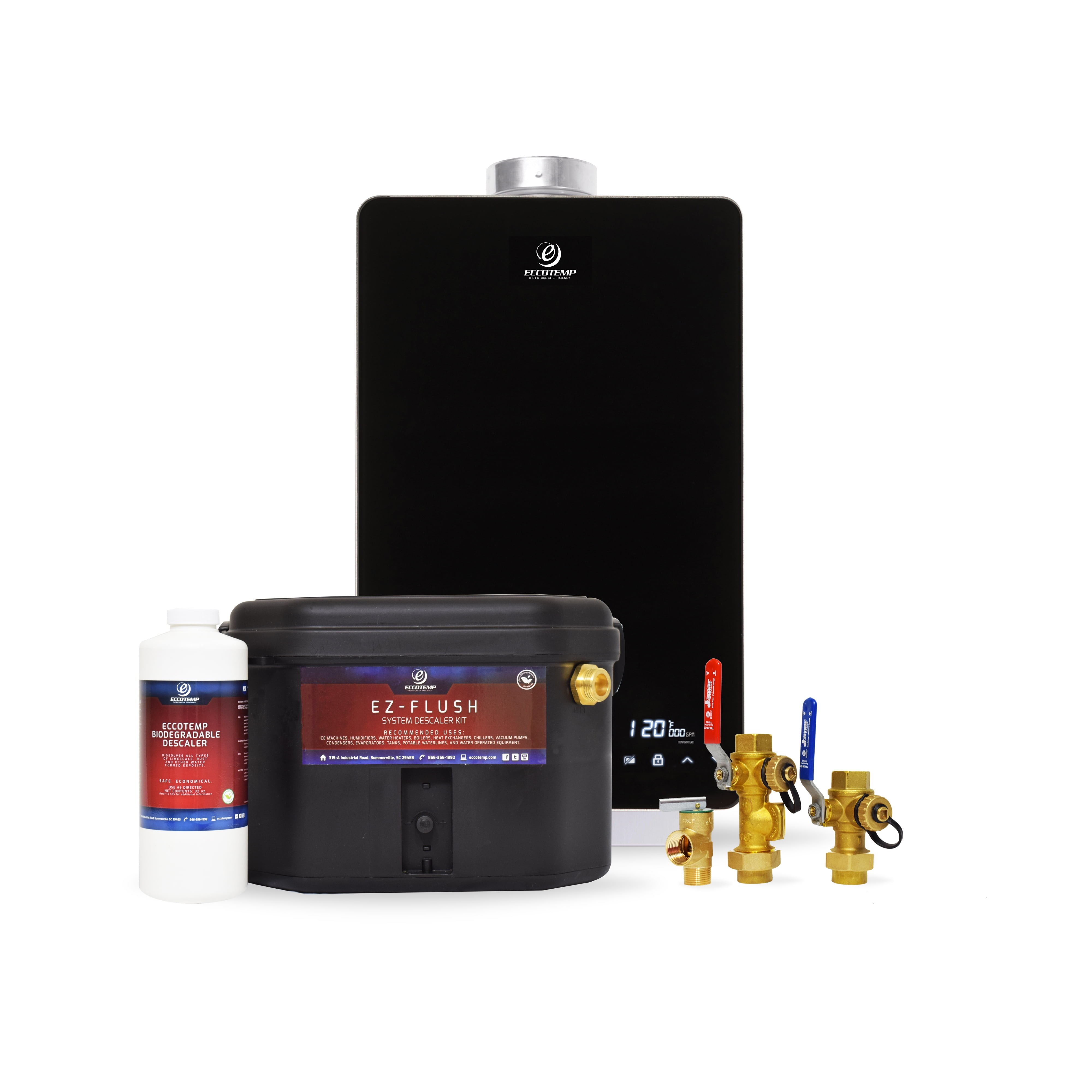 Eccotemp EL22i Indoor 6.8 GPM Liquid Propane Tankless Water Heater Service Kit Bundle Walmart