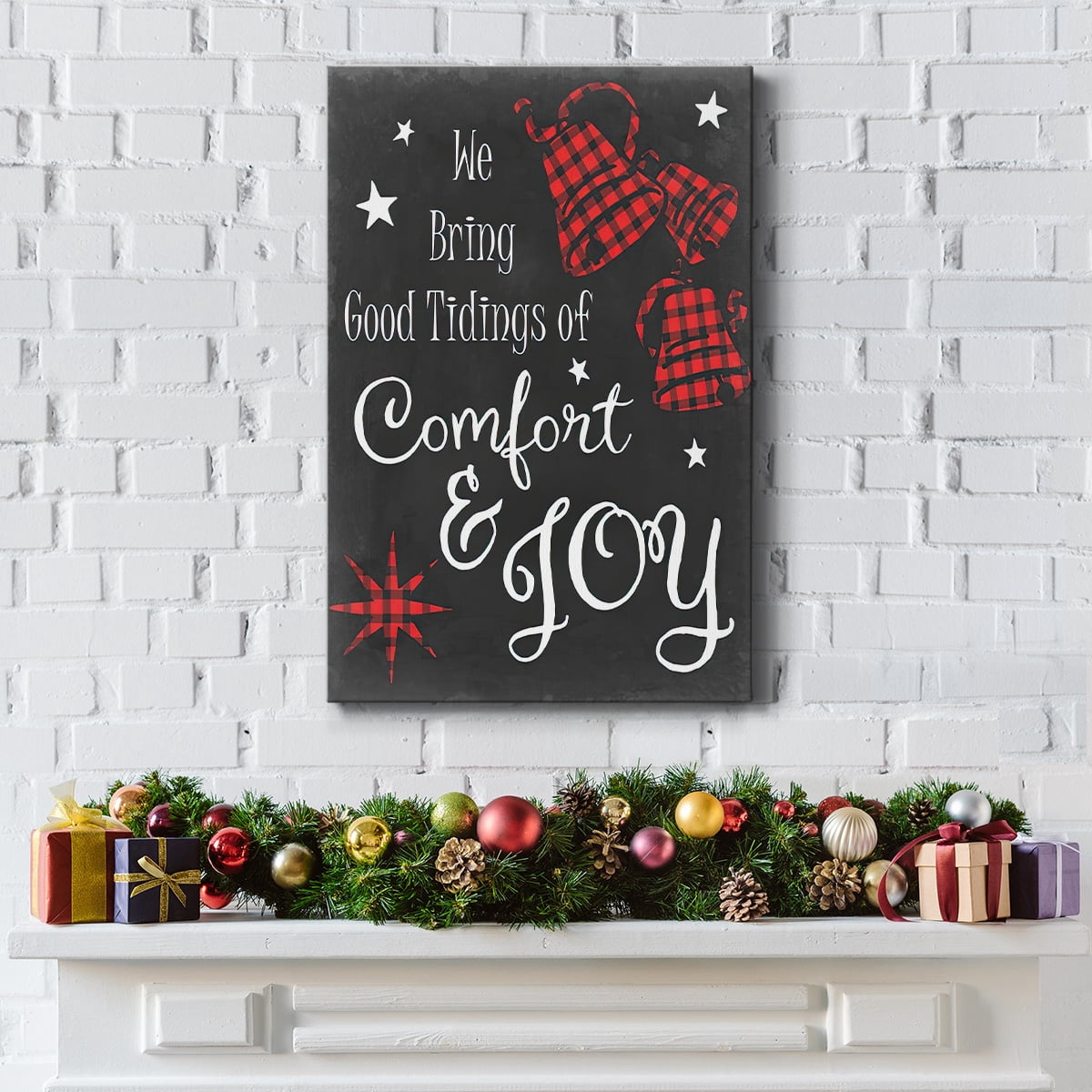 Comfort and Joy in Red- Gallery Wrapped Canvas
