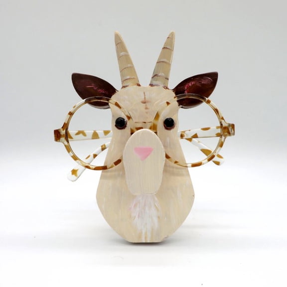 Yrmaups Wooden Sunglasses Holder, Animal-Themed Hand-Carved Eyeglass Stand, Desk Organizer for Office and Home Decor, Decorative Accessory for Glasses Jewelry Rings Watches