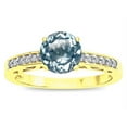 thumbnail image 2 of Star K � Round 7mm Genuine Sky Blue Topaz Channel Set Engagement Promise Ring, 2 of 9