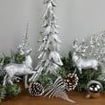 thumbnail image 2 of Northlight Glitter Dusted Reindeer Christmas Figurines - Set of 2 - Silver Finish, 2 of 6