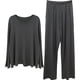 thumbnail image 2 of Pijamas de modal para mujer, pantalones finos de manga larga de verano, traje de talla grande, habitación de verano con aire acondicionado y almohadilla para el pecho, ropa para el hogar, 2 of 5