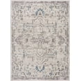 thumbnail image 2 of Hauteloom Pakil Living Room, Bedroom Machine Washable Area Rug - Farmhouse - Blue, Dark Red, Cream - 7'10" x 10', 2 of 9