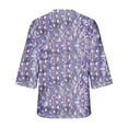 thumbnail image 5 of Quinlirra Womens Tops Clearance Women's Long Sleeve Summer V Neck Sexy Casual Tops Regular Printed Blouse Tops, 5 of 5