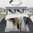 thumbnail image 2 of Designart "Expression in Black, White, and Gold II" Abstract Bedding Covert Set - Modern Black Geometric Bed Set With 2 Shams, 2 of 6