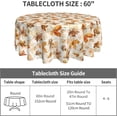 thumbnail image 3 of Fall Tablecloth Round 60 Inch Autumn Maple Leaf Thanksgiving Vintage Table Cover Waterproof Wipeable Table Cloth for Party Picnic Kitchen Home Decoration, 3 of 6