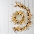 thumbnail image 2 of BrylaneHome Pre-Lit Gold & Silver Wreath, 2 of 4