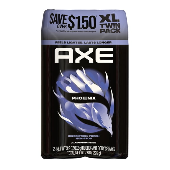 AXE Body Spray 48 Hour All Over Fresh Phoenix Aluminum Free, 3.9 oz