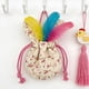 thumbnail image 5 of Contenedores de almacenamiento, linda bolsa de almacenamiento con cordón floral con orejas de conejo, bolsa pequeña portátil para exteriores, bolsa de almacenamiento de poliéster con cordón de Pascua., 5 of 6