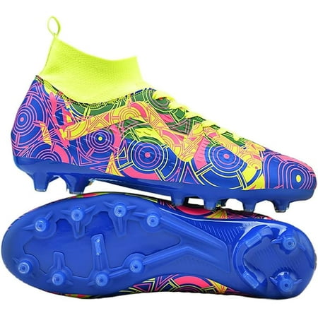 

Men’s Soccer Shoes High-Top Professional Soccer Sneakers Boys Football Shoes for Training/Competition/Indoor/Outdoor