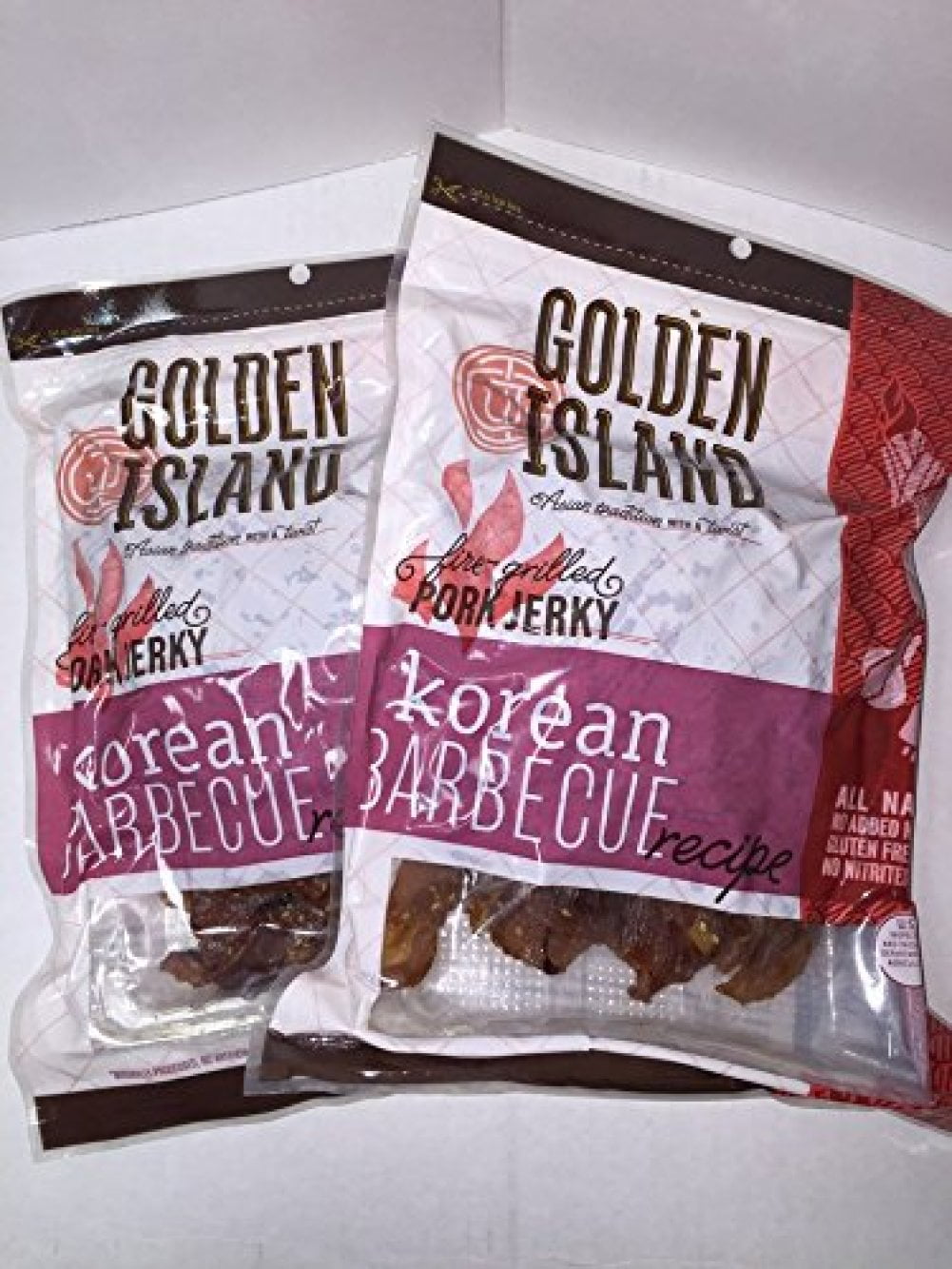 Golden Island Natural Style Pork Jerky, Korean Barbecue Recipe, 14.5oz