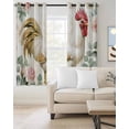 thumbnail image 2 of White Retro Rooster Blackout Curtains for Bedroom/Living Room, Thermal Insulated Kitchen Curtains, Watercolor Animals Spring Floral Grommet Darkening Window Treatment Drapes 27.5"x39"x2, 2 of 8
