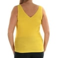 thumbnail image 4 of BAR III $50 Womens New 1523 Yellow Knit Sleeveless V Neck Casual Top S B+B, 4 of 4