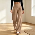 thumbnail image 2 of Women’s High Waist Yoga Pants Lightweight Wide Leg Sport Bottoms with Pockets Casual Loose Outdoor Fitness Trousers, 2 of 8