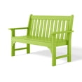 thumbnail image 6 of WestinTrends Malibu Outdoor 2-Person All-Weather HDPE Front Porch Garden Bench, Lime, 6 of 10