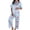 Z21-Light Blue, variant on Halloween Loungewear for Women, Button Front Short Sleeve Top with Long Leg Pants, Cute Holiday Pattern Sleepwear Set, Soft Cozy Fabric Pajamas, Autumn Nightwear Outfit, 2026 Trend