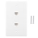 thumbnail image 1 of Panel de pared blanco CAT6 doble para uso doméstico, para suministros de construcción de oficinas de hoteles, 1 of 8