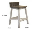 thumbnail image 5 of Suga 24 Inch Counter Height Stools Set of 2 Farmhouse Solid Pine Wood Ivory Gray - Saltoro Sherpi, 5 of 5