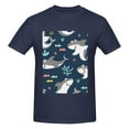 thumbnail image 4 of Bingfone Friendly Smiling Sharks Men'S Loose Fit Short-Sleeve Pocket T-Shirt, 4 of 7