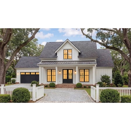 The House Designers: THD-4367 Builder-Ready Blueprints to Build a Cute Country Cottage House Plan with Slab Foundation (5 Printed Sets)