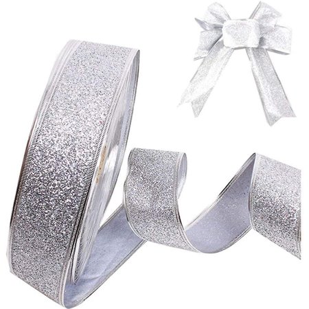 22 Meters 20mm Gift Ribbon 4 Pieces Glitter Shiny Ribbons Wide ...