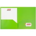 thumbnail image 3 of JAM Paper Medium Weight Plastic Presentation Folder, Lime Green, 96/pack, 3 of 5