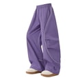 thumbnail image 4 of Mifsaly Boys Quick Dry Parachute Pants Kids Wide Leg Baggy Track Pant Lightweight Quick Dry Casual Outdoor Athletic Sportswear with Pockets, 4 of 7