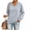 Gray #0267, variant on Women V Neck Hoodie Long Sleeve Casual Pullover Sweatshirt Relaxed Fit Hooded Top with Kangaroo Pocket