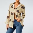 thumbnail image 1 of KOMOO Women Button Shirts Vintage Floral Print Long Sleeve Lapel Cardigan VNeck Loose Blouse, 1 of 10