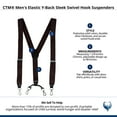 thumbnail image 5 of CTM  Elastic Y-Back Sleek Swivel Hook Suspenders (Men), 5 of 5