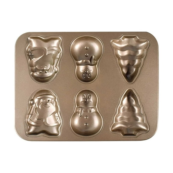 Piwvid Steel Christmas Bakeware Non Stick Baking Pan, Santa Claus Christmas Tree Snowman Silicone Cake Baking Molds Cake Pans Cupcake Muffin Cups Biscuit Chocolate Ice Cube Tray DIY Moulds