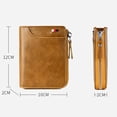 thumbnail image 6 of Oceantree Mens RFID Blocking Leather Wallet Credit Card ID Holder Zipper Purse Waterproof Khaki(Light Brown), 6 of 7