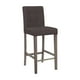 thumbnail image 3 of CorLiving Leila Fabric Upholstered Wood Leg Barstools - Bar Height Stool with Tufted Back, Perfect Tall Bar Height Chair for Kitchen or Bar, 3 of 8