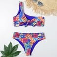 thumbnail image 2 of Babysbule Womens Swimsuits Women Split Swimsuit One Shoulder Print Beach Bikini Suit Swimsuit Beachwear, 2 of 9