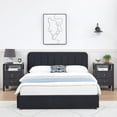thumbnail image 3 of VECELO Full Size Bed Frame with 4 Storage Drawers, Modern Upholstered Platform Bed Frame with Adjustable Headboard, No Box Spring Needed, Black, 3 of 11