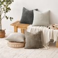 thumbnail image 2 of XmhyTop-A Juego de 2 fundas de almohada decorativas en gris y blanco de 45 x 45 cm, estilo bohemio moderno para dormitorio y sala de estar., 2 of 5