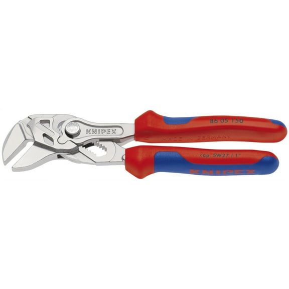 KNIPEX Tools 86 05 150, 6-Inch Pliers Wrench with Comfort Grip Handles