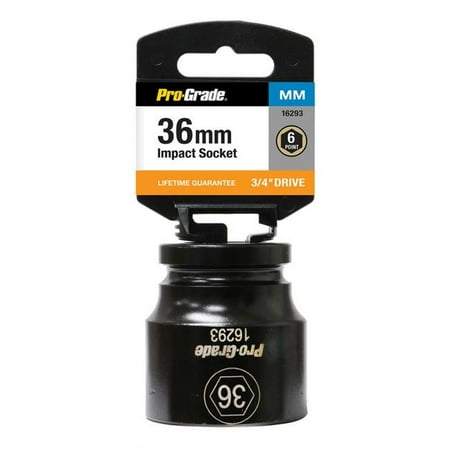 

Pro-Grade 16293 0.75 in. Drive x 36 mm 6 Point Impact Socket