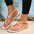 thumbnail image 1 of MKLEKYY Sandalias Planas Informales de Tiras para Mujer para Playa: Chanclas Cómodas para El Verano, 1 of 5