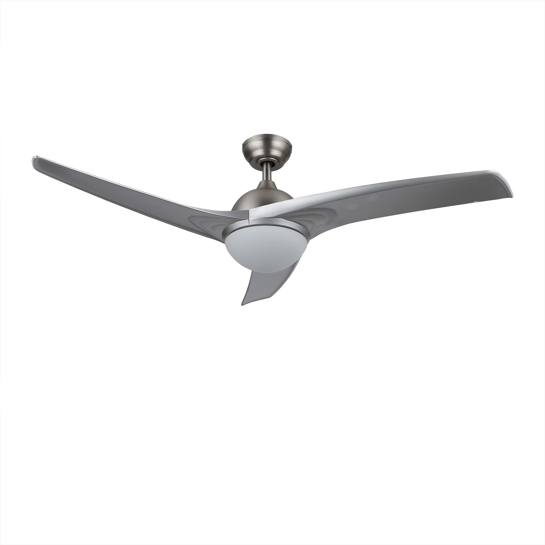 52" Ceiling Fan Ceiling Fan with Remote Control,3 Blades Color Changing Room Home Decoration Maple, Nickle