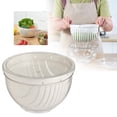 thumbnail image 2 of Kwlinmg Drain Rack for Dishes Small for Sink Salad Cutter Bowl，Salad Chopper Multi Functional Fast Salad Cutter Cutter Veggie and Dicers Salad Chopper Bowl and Cutter and Food Grade Material, 2 of 9