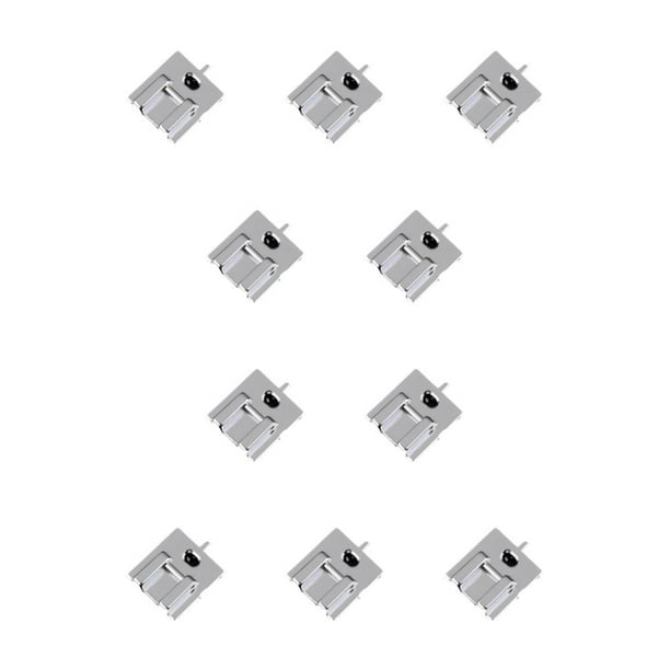 Bewildely Paquete de 2 cremalleras invisibles artesanía instalación práctica cremalleras metálicas accesorios para el hogar prensatelas plata 2.5*1.6*0.8 cm, cremallera CY601Z 10piezas