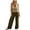 Army Green, variant on Guluxicc 2 Piece Women's Outfit Sets Linen V Neck Stripe Tank Tops High Waist Pleated Wide Leg Pants Outfits for Summer Casual Wear