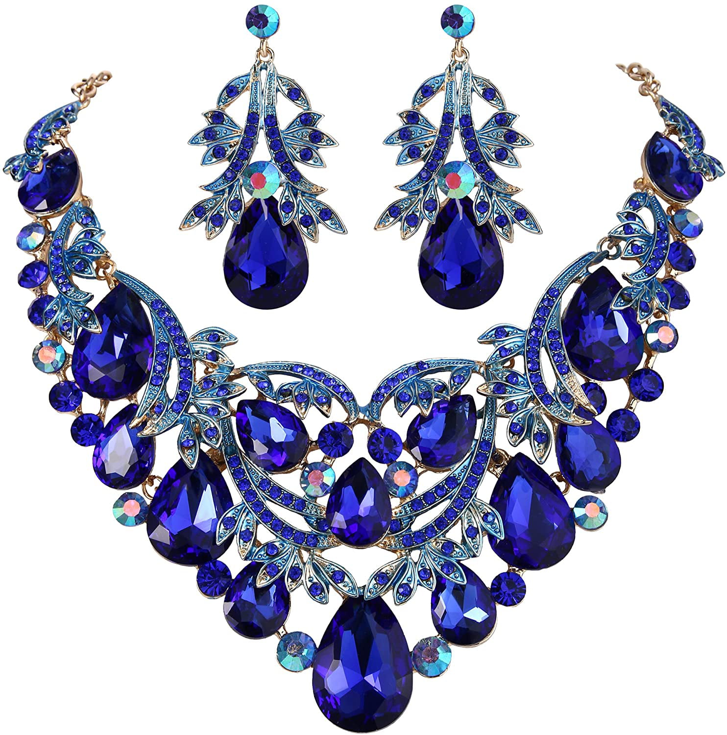 Details about   Bohemian 925 Sterling Silver Gemstone Necklace Earrings Bracelet Jewelry Set